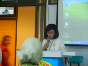 Atin Safitri, Head of ATKI Taiwan addressed the meeting