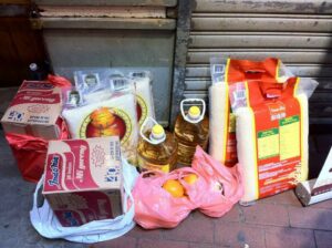 Bantuan berupa makanan dan bahan pokok dikumpulkan dari anggota BHSI yang menyisihkan dana sosial setiap melakukan pertemuan