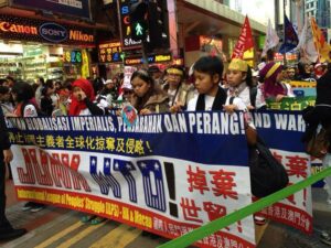 Aksi BMI Hong Kong Tolak WTO yang Diselenggarakan di Bali 