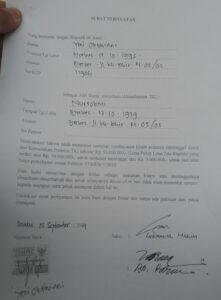 Bukti Surat Pernyataan Klaim tidak sesuai Permennakertrans No.01 tahun 2012 tentang Asuransi TKI