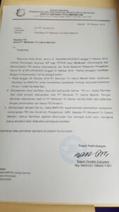 Surat Klarifikasi BNP2TKI Terhadap PT. Maharani